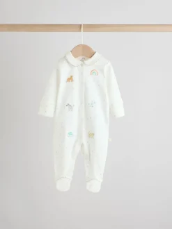 Next Terrain blanc - Paquet de combinaisons de nuit 3 (0-2ans) Outlet