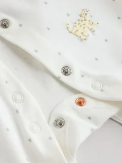 Next Terrain blanc - Paquet de combinaisons de nuit 3 (0-2ans) Outlet