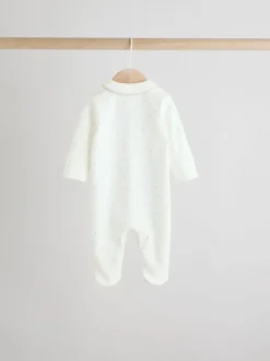 Next Terrain blanc - Paquet de combinaisons de nuit 3 (0-2ans) Outlet