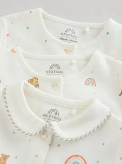 Next Terrain blanc - Paquet de combinaisons de nuit 3 (0-2ans) Outlet