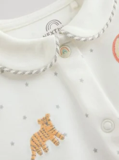 Next Terrain blanc - Paquet de combinaisons de nuit 3 (0-2ans) Outlet