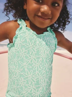 Next Texture fleurie vert menthe - Maillot de bain Lettuce Edge (3mois-7ans) New