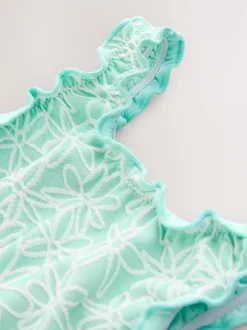 Next Texture fleurie vert menthe - Maillot de bain Lettuce Edge (3mois-7ans) New