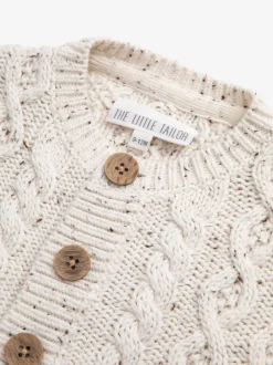 The Little Tailor Cardigan Bébé en Coton Torsadé Nature Best