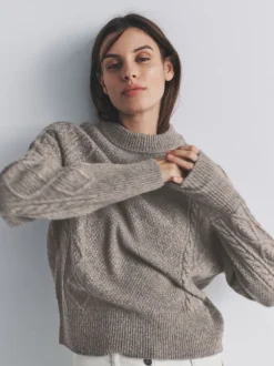 The Set 2 pulls en maille torsadée avec laine Best