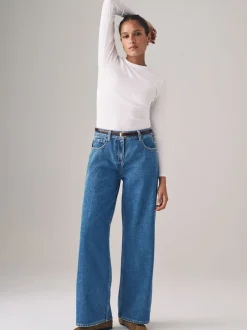 The Set Lot de 2 Denim Jean à jambe large 100% coton Clearance