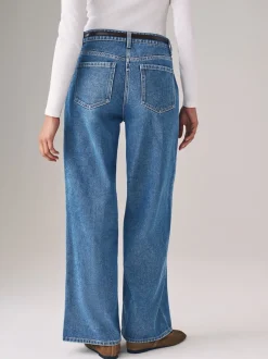 The Set Lot de 2 Denim Jean à jambe large 100% coton Clearance