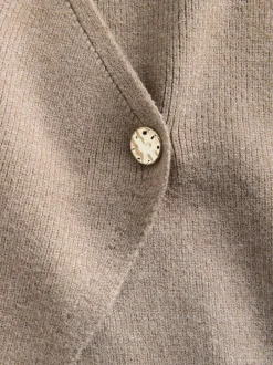 The Set lot de 2 gilets côtelés en maille dorées à boutons Hot