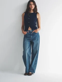 The Set lot de 2 gilets en maille Or à boutons Outlet