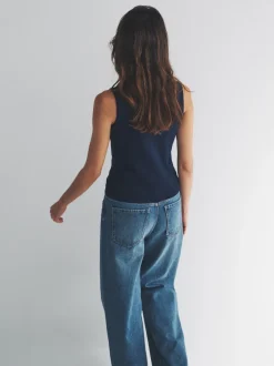 The Set lot de 2 gilets en maille Or à boutons Outlet