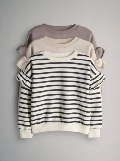 The Set lot de 3 Sweat-shirts Décontracté à manches volantées Outlet