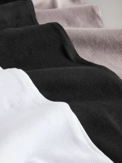 The Set lot de 3 t-shirts côtelés Col en V Manches Hot