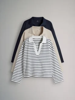 The Set lot de 3 t-shirts de rugby lourds à manches longues Online