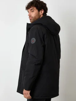 Threadbare Manteau utilitaire long à intérieur fictif Sale