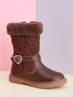 Toezone Bottes d’hiver marron en fourrure Sara Fur fille Sale