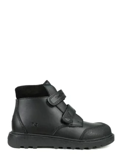 Toezone Levi Garçons Rip Tape Noir Ankle Bottes with Toe Bumper Sale