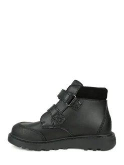 Toezone Levi Garçons Rip Tape Noir Ankle Bottes with Toe Bumper Sale