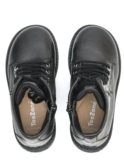 Toezone Storm Garçons Leather Ortholite Ankle Noir Bottes Best