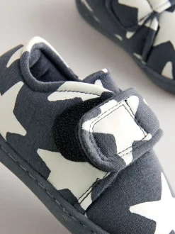 Next Étoile grise - Chaussons à fermeture scratch et semelles cuvette Sale