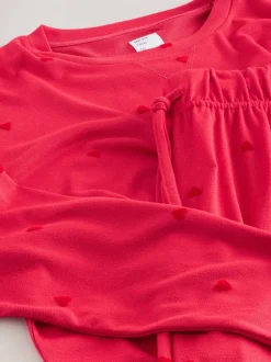 Next Étoile rouge - Pyjama à manches longues doux cœur Clearance
