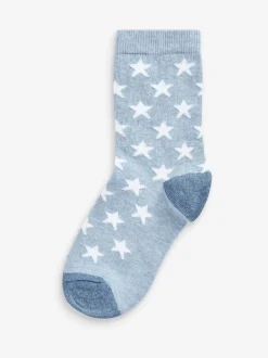 Next - Paquet de chaussettes en coton riche 7 Étoiles bleues Online