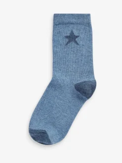 Next - Paquet de chaussettes en coton riche 7 Étoiles bleues Online