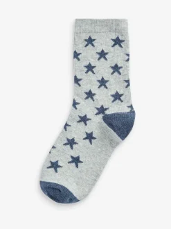 Next - Paquet de chaussettes en coton riche 7 Étoiles bleues Online