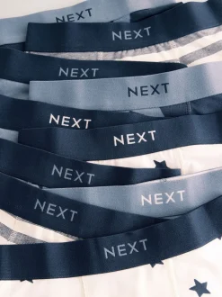 Next - Lot de 10 boxers (1.5-16ans) Étoiles et rayures bleues New