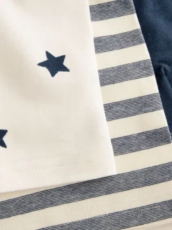 Next - Lot de 10 boxers (1.5-16ans) Étoiles et rayures bleues New