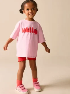 Next Tomate rose Personnage - Ensemble t-shirt à manches courtes et short cycliste (3mois7ans) Online