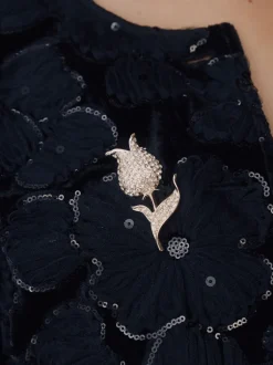 Next Ton d'or de rose - Broche rose scintillant Best