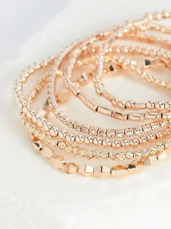 Next Ton d'or de rose - Lot de bracelets extensibles scintillants