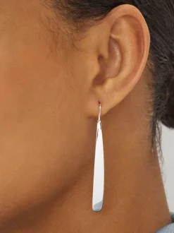 Next Tonalité argentée - Boucles d'oreilles traversantes