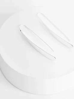 Next Tonalité argentée - Boucles d'oreilles traversantes