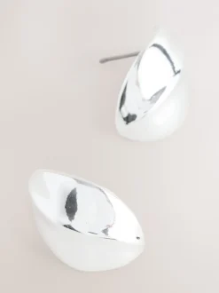 Next Tonalité argentée - Boucles d'oreilles Bouton Best