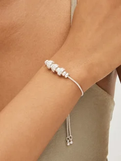 Next Tonalité argentée - Bracelet pully scintillant avec maïs soufflé perlé Discount