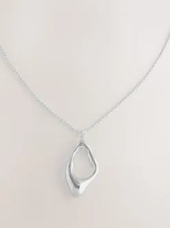 Next Tonalité argentée - Collier long avec pendentif Hot