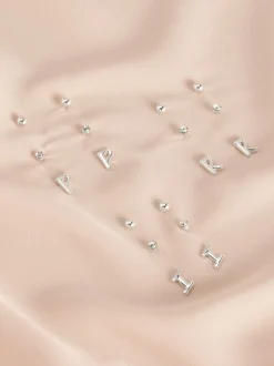 Next Tonalité argentée - Lot de boucles d’oreilles initiales Hot