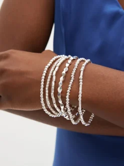 Next Tonalité argentée - Lot de bracelets extensibles scintillants Online
