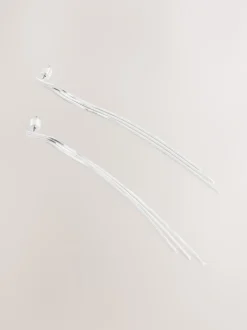 Next Tonalité argentée - Pendants d'oreilles scintillants New