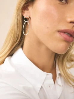 Next Tonalité argentée - Pendants d'oreilles cercle Outlet
