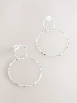 Next Tonalité argentée - Pendants d'oreilles cercle Outlet