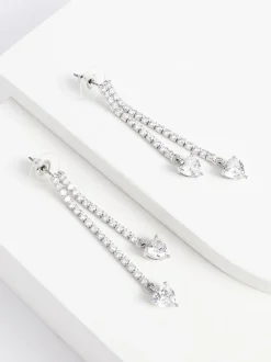 Next Tonalité argentée - Pendants d'oreilles cristaux Best