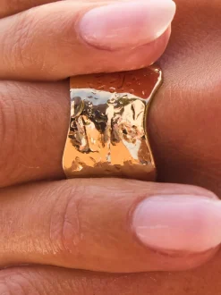 Next Tonalité d'or - Bague en acier inoxydable Clearance