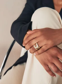 Next Tonalité d'or - Bague scintillante Interlink Online