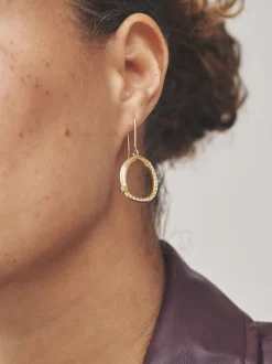 Next Tonalité d'or - Boucles d’oreilles cercle ouvert avec détail scintillant New