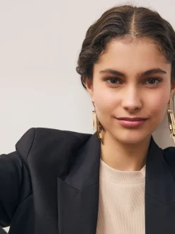 Next Tonalité d'or - Boucles d’oreilles Fan Cascade Statement Outlet