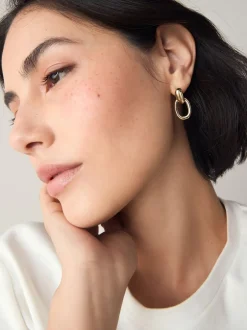 Next Tonalité d'or - Boucles d'oreilles Door Knocker Stud Sale