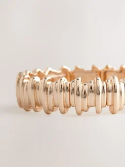 Next Tonalité d'or - Bracelet extensible à crêtes