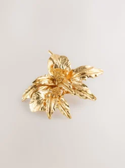 Next Tonalité d'or - Broche à fleur